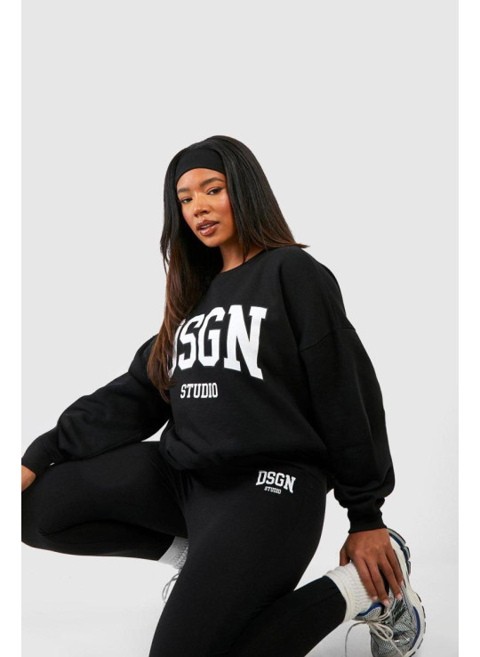 Плюс спортивний костюм Dsgn Studio Slogan Legging