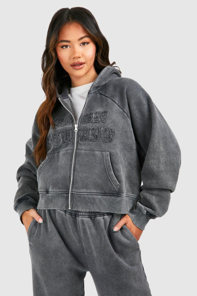 Толстовка Dsgn Studio Self Fabric Applique Washed на блискавці