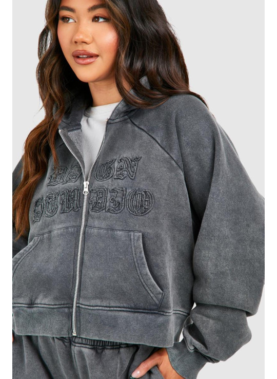 Толстовка Dsgn Studio Self Fabric Applique Washed на блискавці