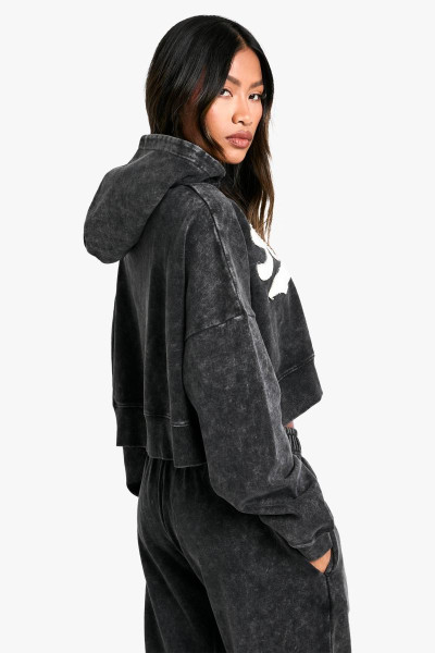 Толстовка Ath Club Acid Wash Boxy Crop Zip Through