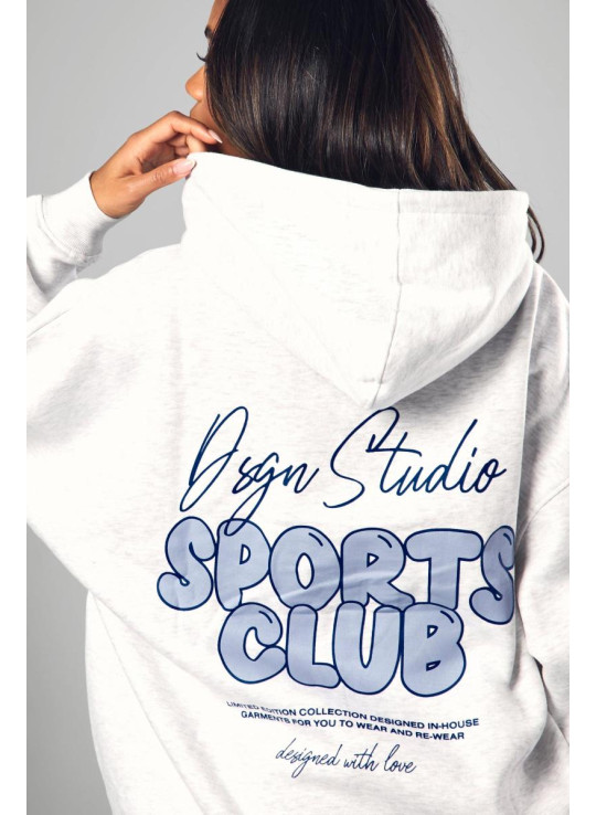 Рожева толстовка великого розміру Dsgn Studio Sports Bubble Slogan