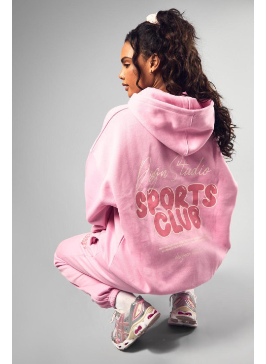 Рожева толстовка великого розміру Dsgn Studio Sports Bubble Slogan