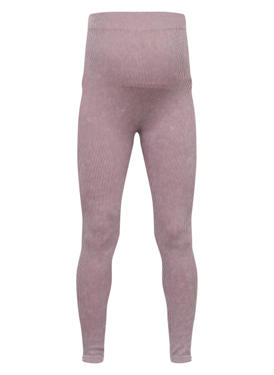 Легінси для вагітних темно-коричневого кольору з вицвілою контурною рубчиком