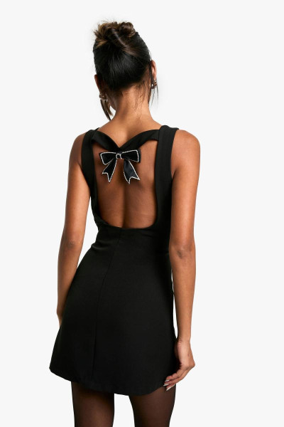 Міні-сукня Diamante з бантом