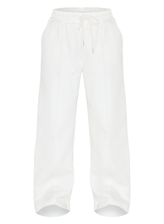 Маленькі кремові деталі шва широкі пробіжки для ніг