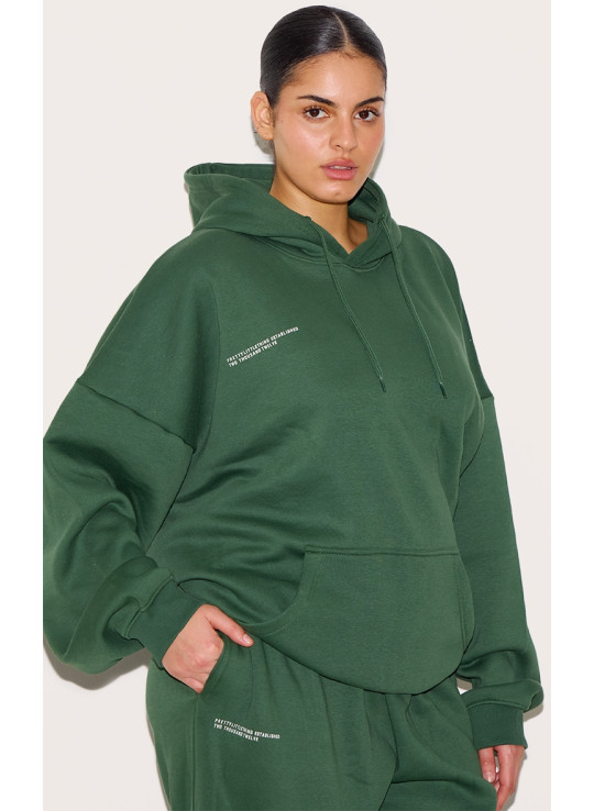 PrettyLittlething Plus Forest Green EST 2012 Надрукована велика толстовка