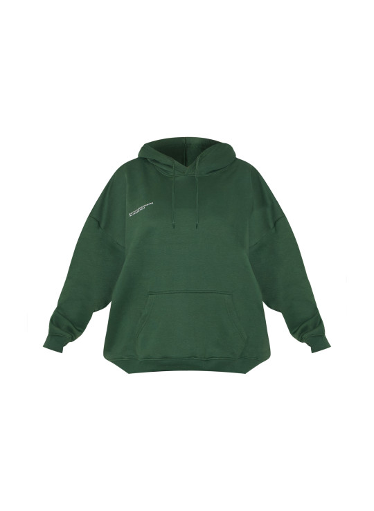 PrettyLittlething Plus Forest Green EST 2012 Надрукована велика толстовка