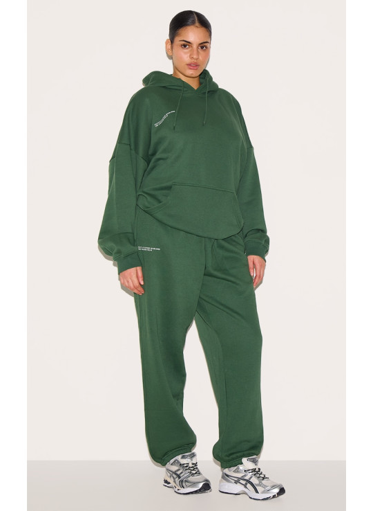 PrettyLittlething Plus Forest Green EST 2012 Надрукована велика толстовка