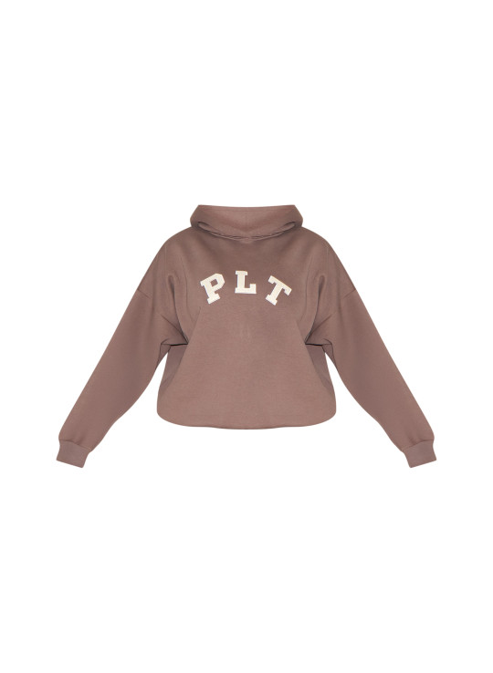 PrettyLittlething Plus Логотип вугілля негабаритний балахон