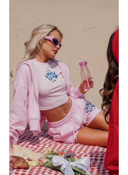 Куртка на блискавці з принтом Bubblegum Pink Chill Club Puff