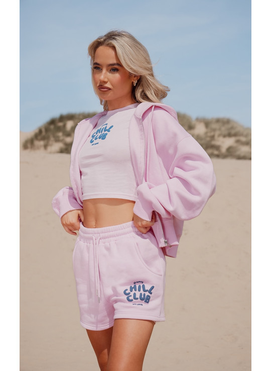 Куртка на блискавці з принтом Bubblegum Pink Chill Club Puff