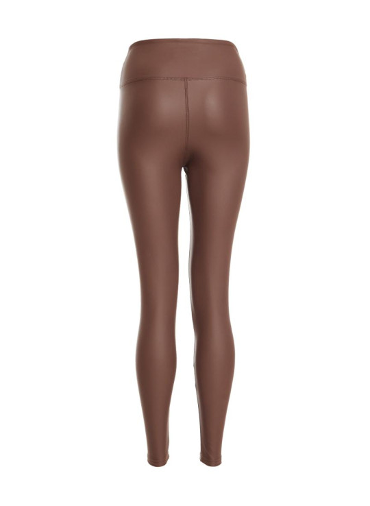 Коричневі штучні шкіряні гетри