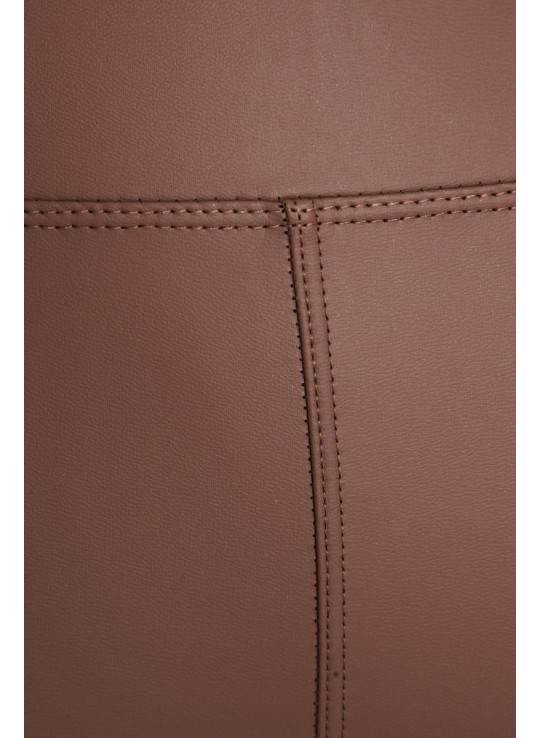 Коричневі штучні шкіряні гетри