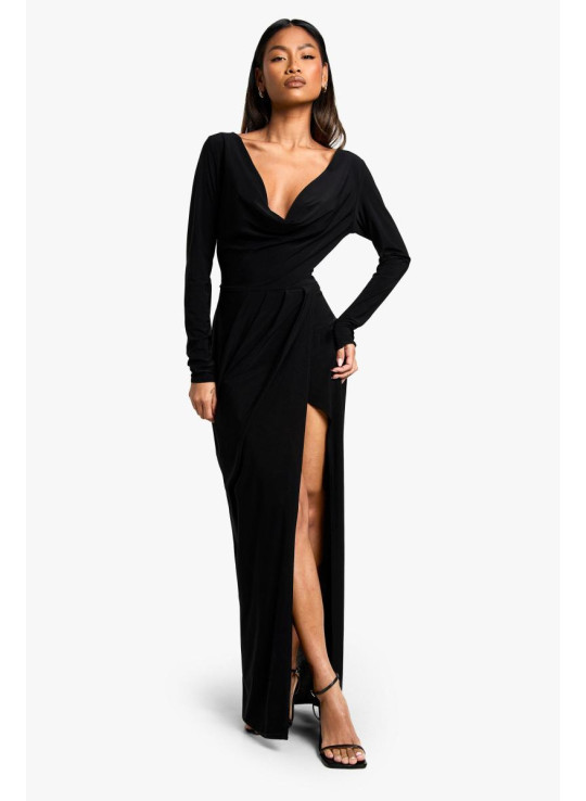 Довгого рукава упаковка максі плаття