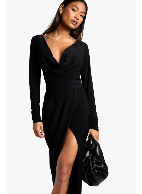 Довгого рукава упаковка максі плаття