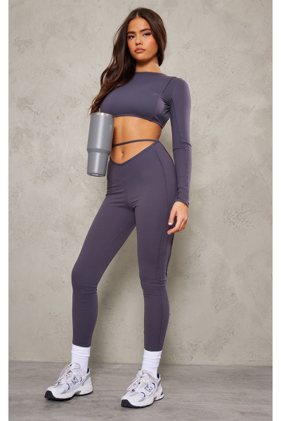 Спортивні легінси Charcoal Sculpt на ремінцях