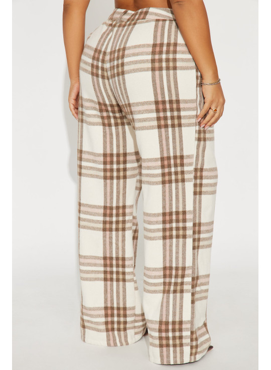 Штани Емма у клітинку, широкий крій, 33 дюйми