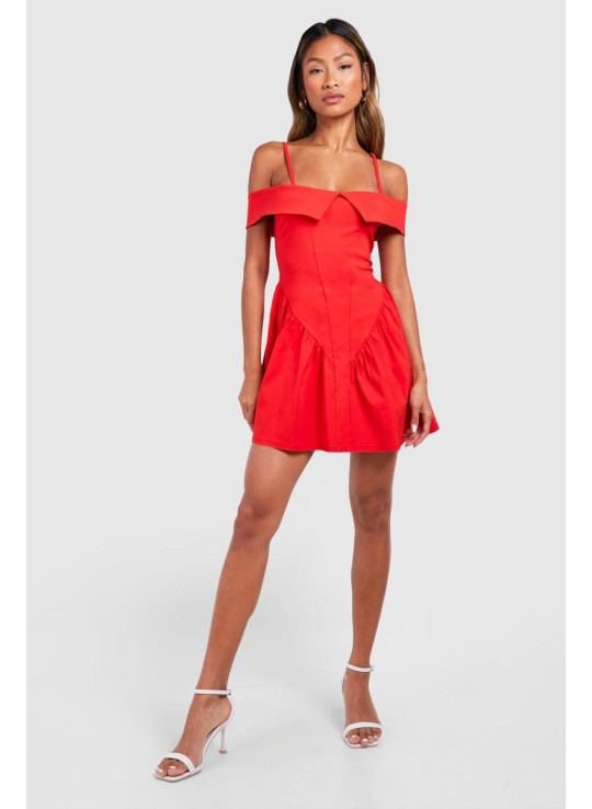 Міні-сукня Cold Shoulder Milkmaid